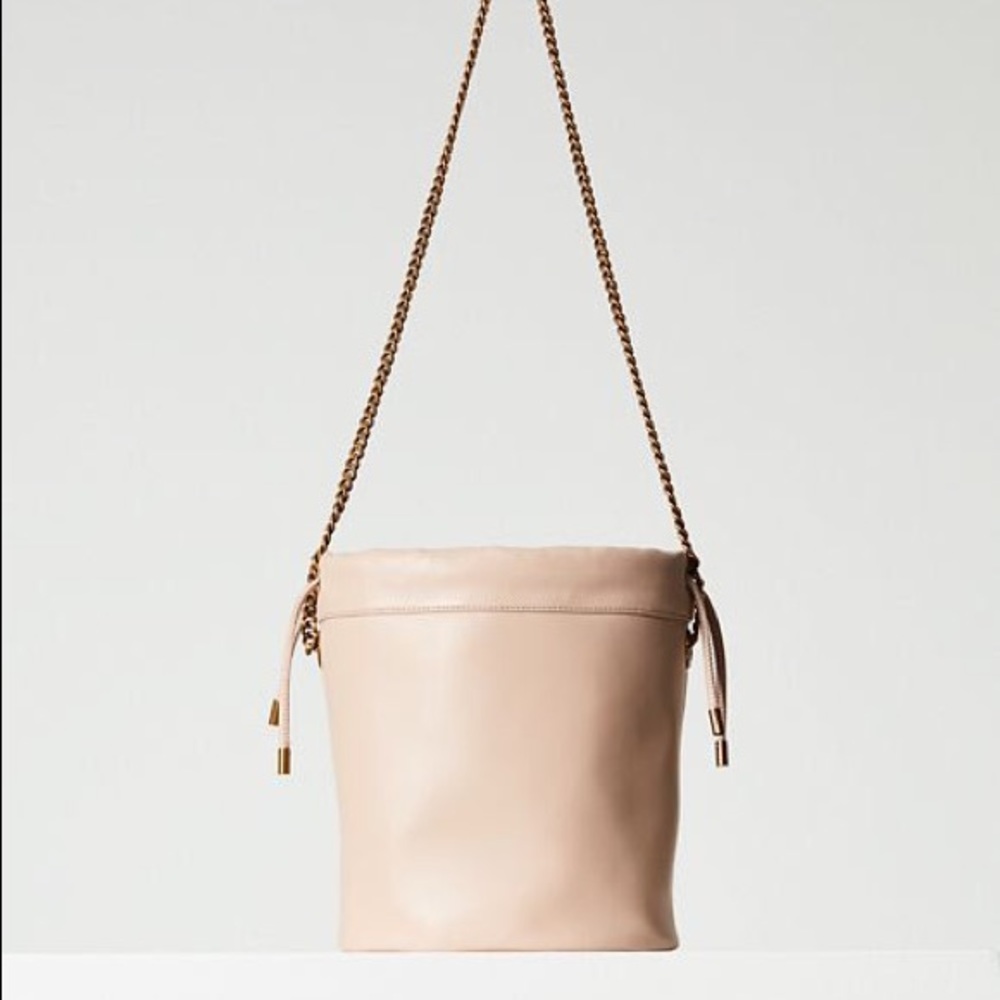 Auxiliary (Aritzia) LEATHER BUCKET BAG BLUSH